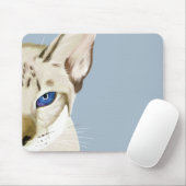 青い目の猫のマウスパッド マウスパッド (マウス)