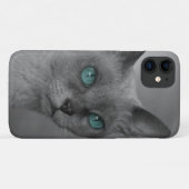 青い目の猫ケースメイト三星銀河ケース Case-Mate iPhoneケース (裏面(横))