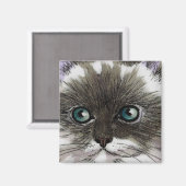 青い目の猫マグネット マグネット (正面/裏面)