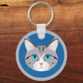 青い目の猫 キーホルダー (裏面)
