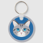 青い目の猫 キーホルダー (裏面)
