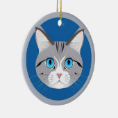 青い目の猫 セラミックオーナメント (右)