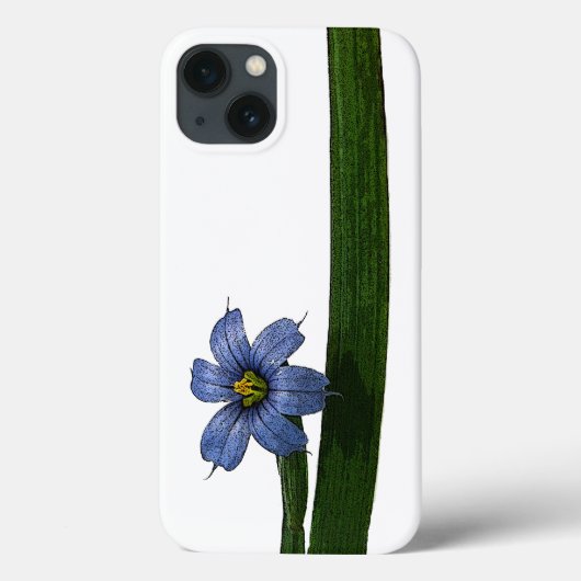 青い目の草の花と葉 Case-Mate iPhoneケース (裏面)