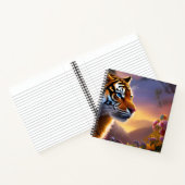 青い目の虎とピンクの花 ノートブック (内部)