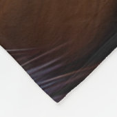 青い目の虎とピンクの花 フリースブランケット (角)