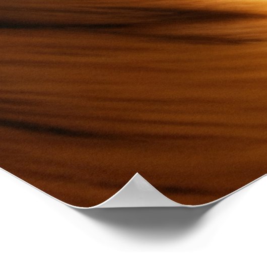 青い目の虎とピンクの花 ポスター (角)