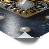 青い目の虎 フォトプリント            (角)