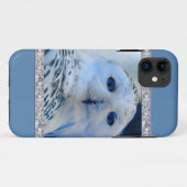 青い目の雪のフクロウ Case-Mate iPhoneケース (裏面(横))