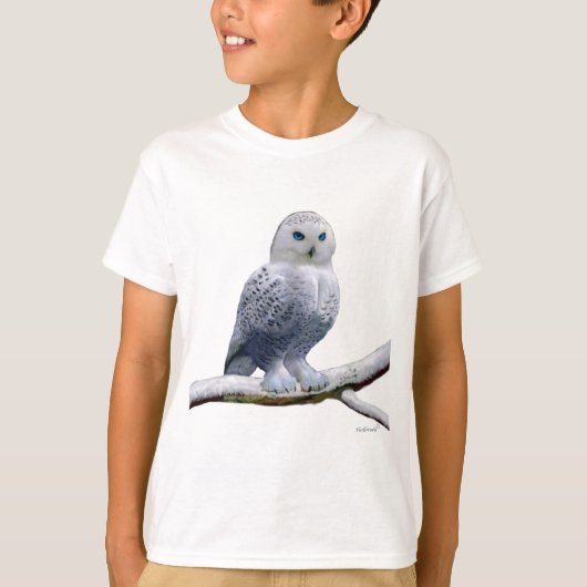 青い目の雪OWL.PNG Tシャツ (正面)