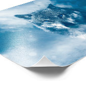 青い目をしたオオカミ フォトプリント (角)