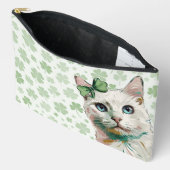 青い目をしたシャムロック猫 アクセサリーポーチ (見開き)