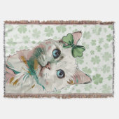 青い目をしたシャムロック猫 スローブランケット (正面)