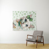 青い目をしたシャムロック猫 タペストリー (インサイチュ(横))