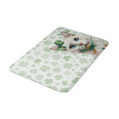 青い目をしたシャムロック猫 バスマット (アングル)