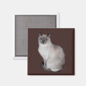 青い目をしたシャム猫 マグネット (正面/裏面)