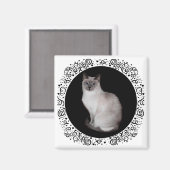 青い目をしたシャム猫 マグネット (正面/裏面)