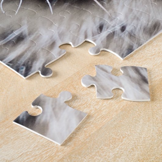 青い目をしたヒョウの写真芸術 ジグソーパズル (側面)