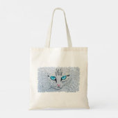 青い目をしたフワフワの猫 トートバッグ (裏面)