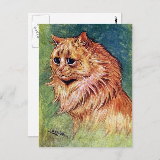 青い目をしたマーマレード猫 ポストカード (正面/裏面)