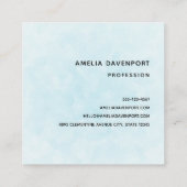 青い目をした可愛いかわいらし白い子猫 スクエア名刺 (裏面)