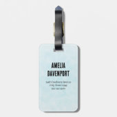 青い目をした可愛いかわいらし白い子猫 ラゲッジタグ (裏面縦)