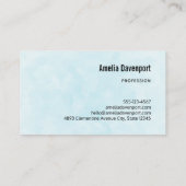 青い目をした可愛いかわいらし白い子猫 名刺 (裏面)