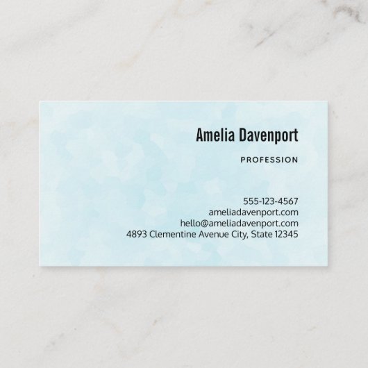 青い目をした可愛いかわいらし白い子猫 名刺 (裏面)