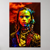 青い目をした少女 | AIアートポスター ポスター (正面)