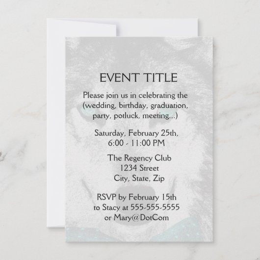 青い目をした狼 招待状 (正面)