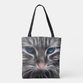 青い目をした猫の素敵な顔 トートバッグ (裏面)