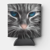 青い目をした猫の素敵な顔 缶クーラー (正面)