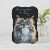 青い目をした猫吹は青い泡ガム カード (スタンド正面)