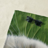 青い目をした白いペルシャ猫 ビーチタオル (インサイチュ)