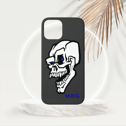 青い目をした白い悪魔のドクロ Case-Mate iPhoneケース