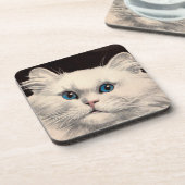 青い目をした白猫 コースター (左側)