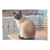 青い目をした美しいシャム猫 枕カバー (正面)