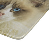 青い目をした美しいラグドール猫 カッティングボード (角)