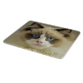 青い目をした美しいラグドール猫 カッティングボード (角)
