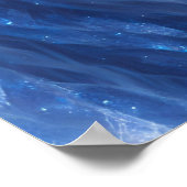 青い目をした美しい白い神秘的なライオン ポスター (角)