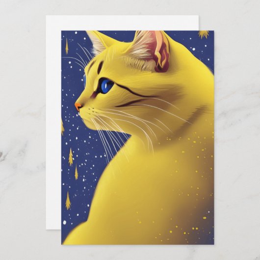 青い目をした美しい黄色い猫 シーズンカード (正面/裏面)