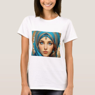 青い目をしたTシャツ美女 Tシャツ