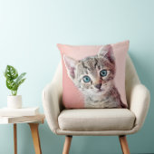 青い目を持つかわいい子ネコ クッション (椅子)