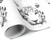 青い目を持つ白い虎 ラッピングペーパー (ロールコーナー)