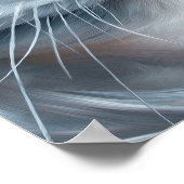 青い目を持つ縦白猫 ポスター (角)