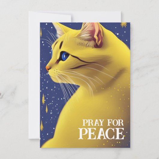 青い目を持つ美しい黄色い猫 – ウクライナ (正面)