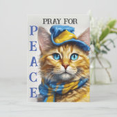 青い目を持つ美しい黄色い猫 – ウクライナ シーズンカード (スタンド正面)