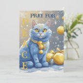 青い目を持つ美しい黄色い猫 – ウクライナ シーズンカード (スタンド正面)