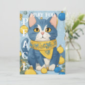 青い目を持つ美しい黄色い猫 – ウクライナ シーズンカード (スタンド正面)