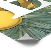 青い目を持つ美しい黄色い猫 – ウクライナ ポスター (角)