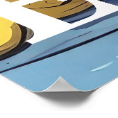 青い目を持つ美しい黄色い猫 – ウクライナ ポスター (角)